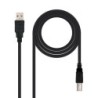 CABLE USB 2.0 IMPRESORA  TIPO A/M-B/M  NEGRO  4.5 M