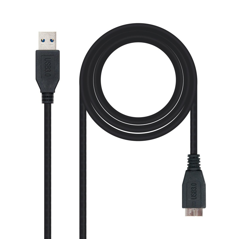 CABLE USB 3.0  TIPO A/M-MICRO B/M  NEGRO  2.0 M