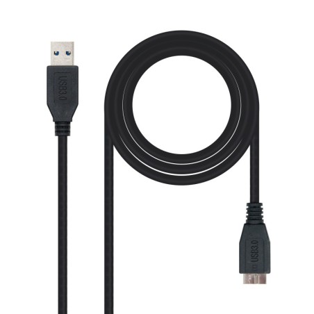 CABLE USB 3.0  TIPO A/M-MICRO B/M  NEGRO  2.0 M