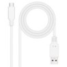 Cable USB 2.0 3A  tipo USB-C/M-A/M  Blanco  3 m