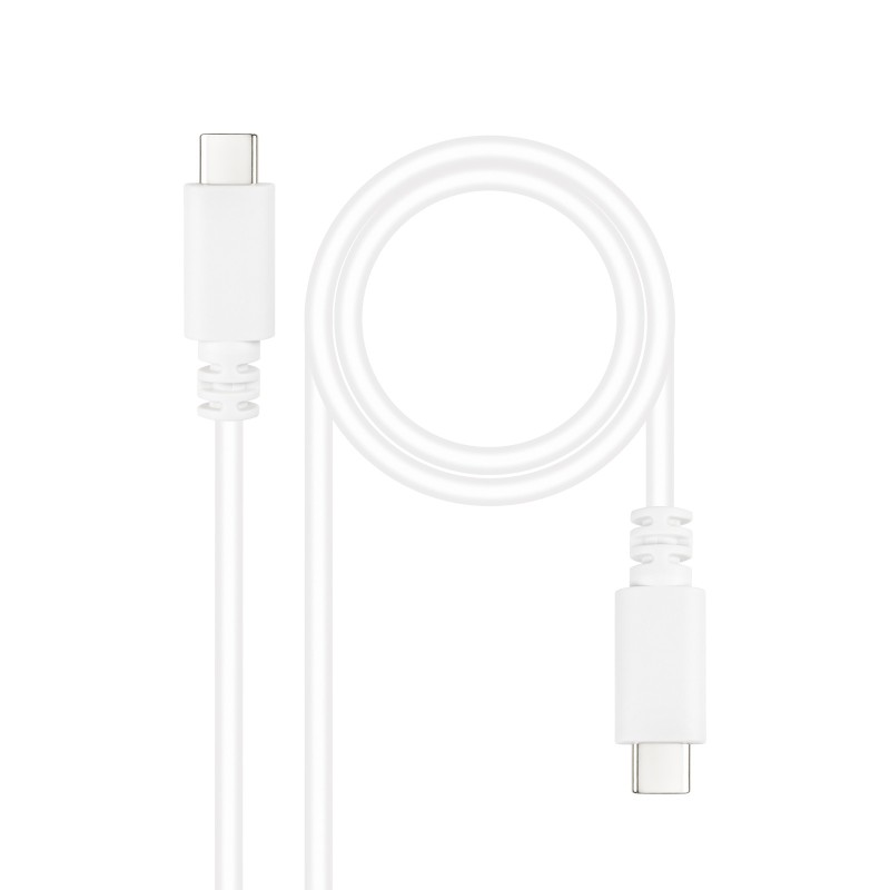 Cable USB 2.0 3A  tipo USB-C/M-USB-C/M  Blanco  1.5 m