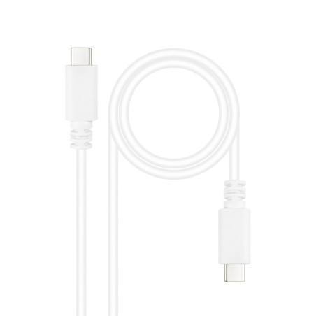 Cable USB 2.0 3A  tipo USB-C/M-USB-C/M  Blanco  1.5 m