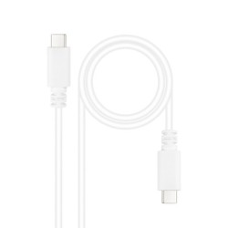 Cable USB 2.0 3A  tipo USB-C/M-USB-C/M  Blanco  1 m