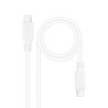 Cable USB 2.0 3A  tipo USB-C/M-USB-C/M  Blanco  1 m