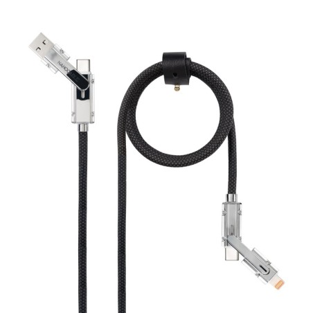 10.01.2602 cable USB USB 2.0 2 m USB A/USB C USB C/Lightning 27 W Negro  Gris