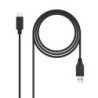 Cable USB 3.1 Gen2 10Gbps 3A  tipo USB-C/M-A/M  negro  0.5 m