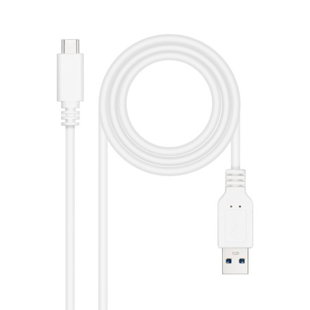 Cable USB 3.1  Gen2 10 Gbps 3A  tipo USB-C/M-A/M  Blanco  0.5 m