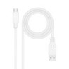 Cable USB 3.1  Gen2 10 Gbps 3A  tipo USB-C/M-A/M  Blanco  2 m