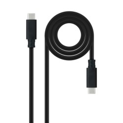 Cable USB 3.1 Gen2 10Gbps 5A  4K/60Hz  USB-C/M-USB-C/M  Negro  1.5 m