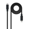 Cable USB 3.1 Gen2 10Gbps 5A  4K/60Hz  USB-C/M-USB-C/M  Negro  2 m