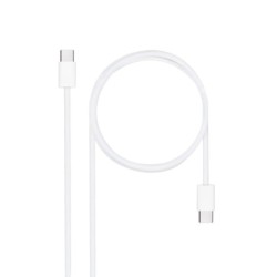 Cable USB-C 2.0 60W 3A  USB-C/M-USB-C/M  Blanco  1 m