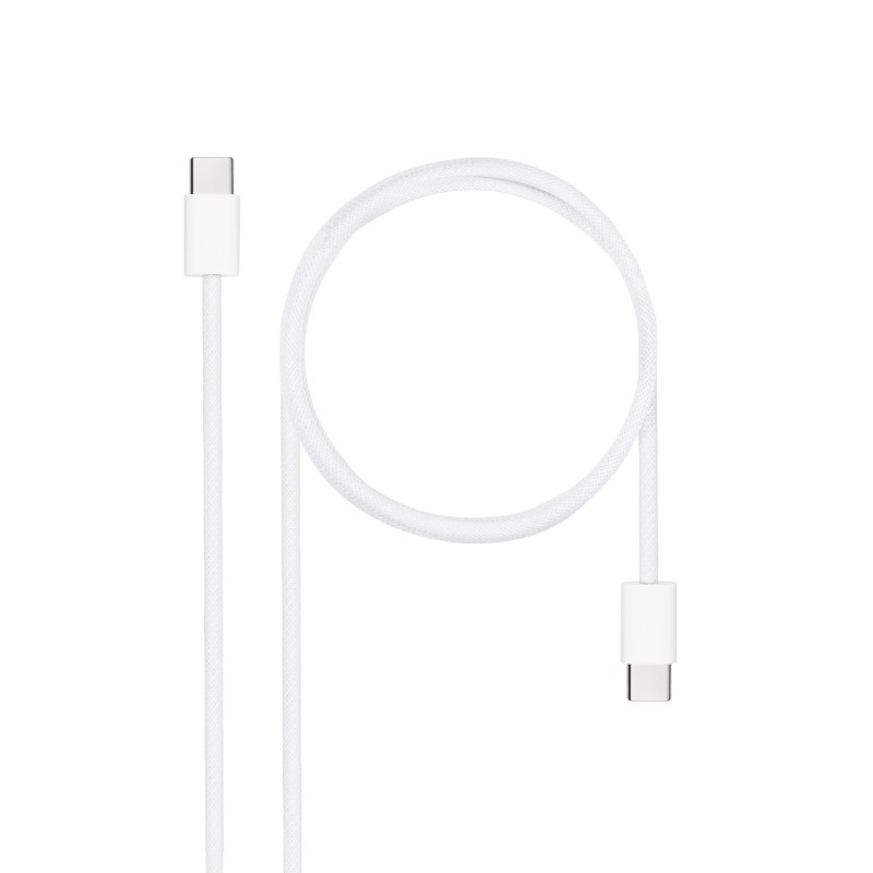Cable USB-C 2.0 60W 3A  USB-C/M-USB-C/M  Blanco  1 m
