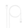 Cable USB-C 2.0 60W 3A  USB-C/M-USB-C/M  Blanco  1 m