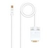 Cable conversor Mini DP a VGA  Mini DP/M - VGA/M  Blanco  5.0 M