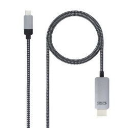 10.15.5102 adaptador de cable de vdeo 1 8 m USB Tipo C HDMI Aluminio  Negro