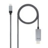 10.15.5103 adaptador de cable de vdeo 3 m USB Tipo C HDMI Aluminio  Negro
