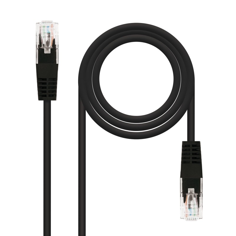 CABLE RED LATIGUILLO RJ45 CAT.5E UTP AWG24  NEGRO  2.0 M