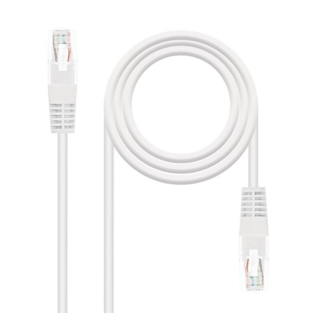 CABLE RED LATIGUILLO RJ45 CAT.6 UTP AWG24  BLANCO  0.5 M