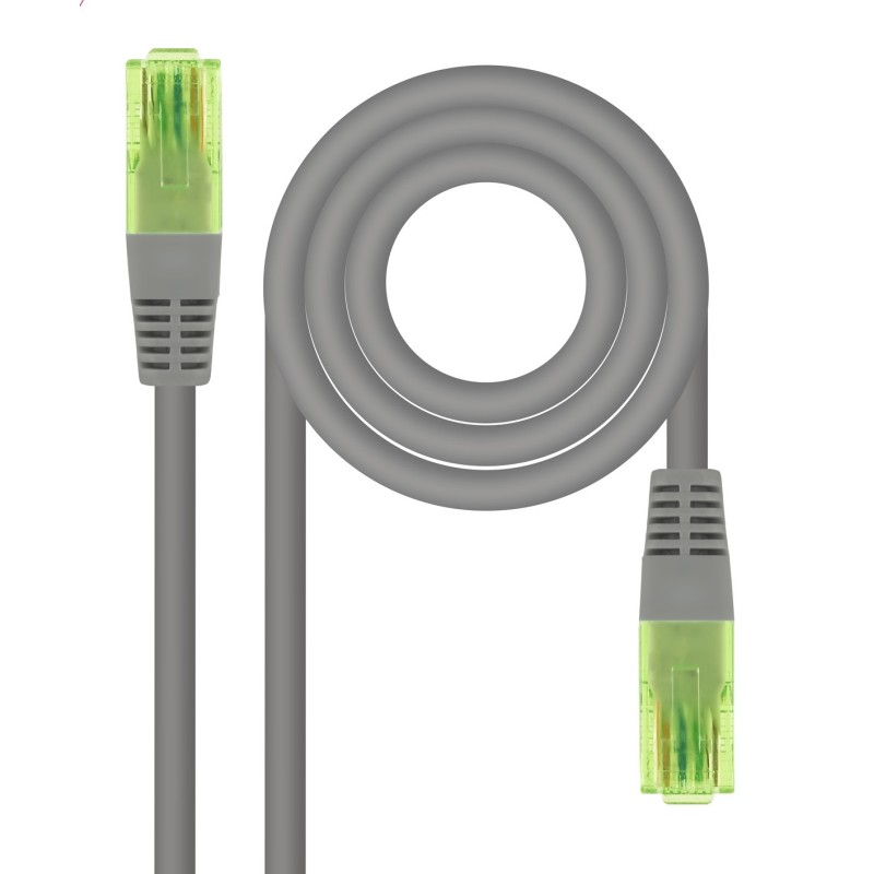 Cable de Red Latiguillo RJ45 CAT.6 UTP AWG26 CCA  Gris  3 m