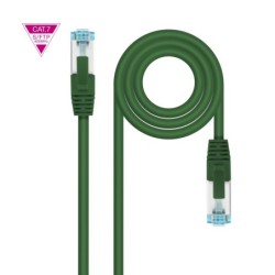 Cable de Red Cat.7 600MHZ LSZH SFTP PIMF AWG26  Verde  30 cm