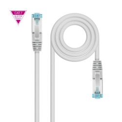 Cable de Red Cat.7 600MHZ LSZH SFTP PIMF AWG26  Blanco  50 cm