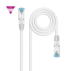 Cable de Red Cat.7 600MHZ LSZH SFTP PIMF AWG26  Blanco  1 m