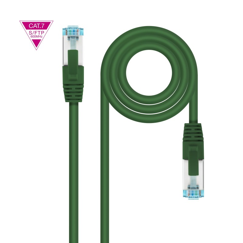 Cable de Red Cat.7 600MHZ LSZH SFTP PIMF AWG26  Verde  2 m