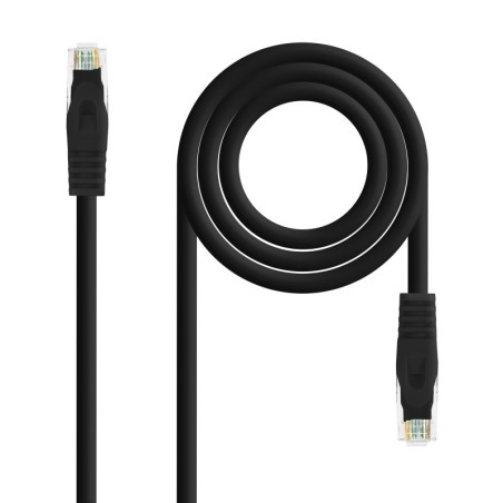 Cable Red Latiguillo RJ45 LSZH CAT.6A UTP AWG24  Negro  25 cm