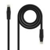 Cable de red latiguillo RJ45 LSZH Cat.6A UTP AWG24  Negro  2.0m