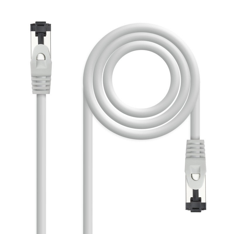 Cable de Red Latiguillo Cat.8.1 2GHz LSZH SSTP AWG26  Gris  30 cm