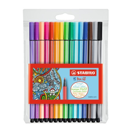 Pen 68 rotulador Multicolor 15 pieza(s)
