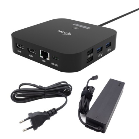 USB-C Dual HDMI Docking Station with Power Delivery 100 W + Universal Charger 100W