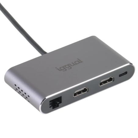 Hub C 8 en 1 2xHDMI 2xUSB 2xSD RJ45 PD100W