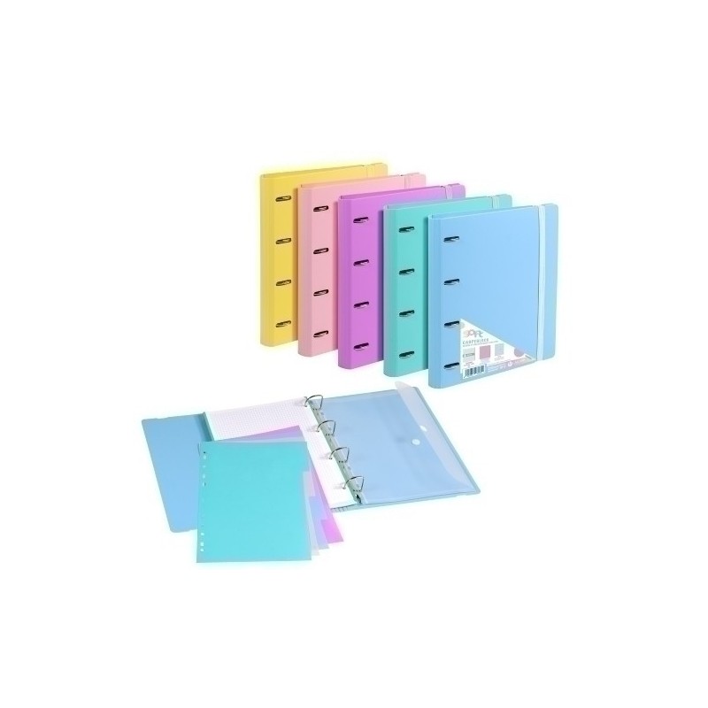 CARPEBLOC CARCH.SOFT PP A4 4AN.100 H ROS - Pack de 4 unidades
