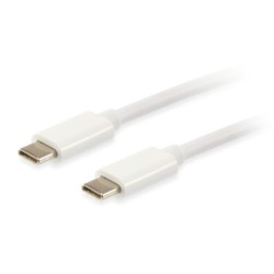 128351 Cable USB 3.2 Gen 2 C a C  M/M  1 0m  PD 60W   4K/60Hz  5Gbps  Blanco