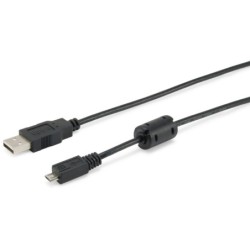128551 Cable USB 2.0 Tipo A a Micro-B  1 8 m   Negro