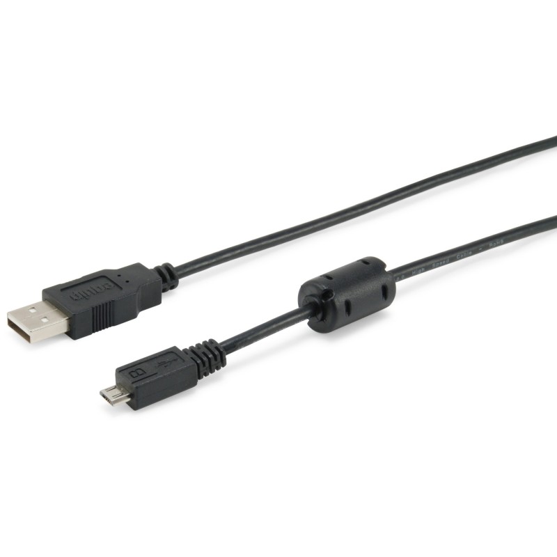 128551 Cable USB 2.0 Tipo A a Micro-B  1 8 m   Negro