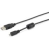 128551 Cable USB 2.0 Tipo A a Micro-B  1 8 m   Negro
