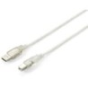 128652 Cable USB 2.0 de tipo A macho a tipo B macho  5 0 m  plateado transparente