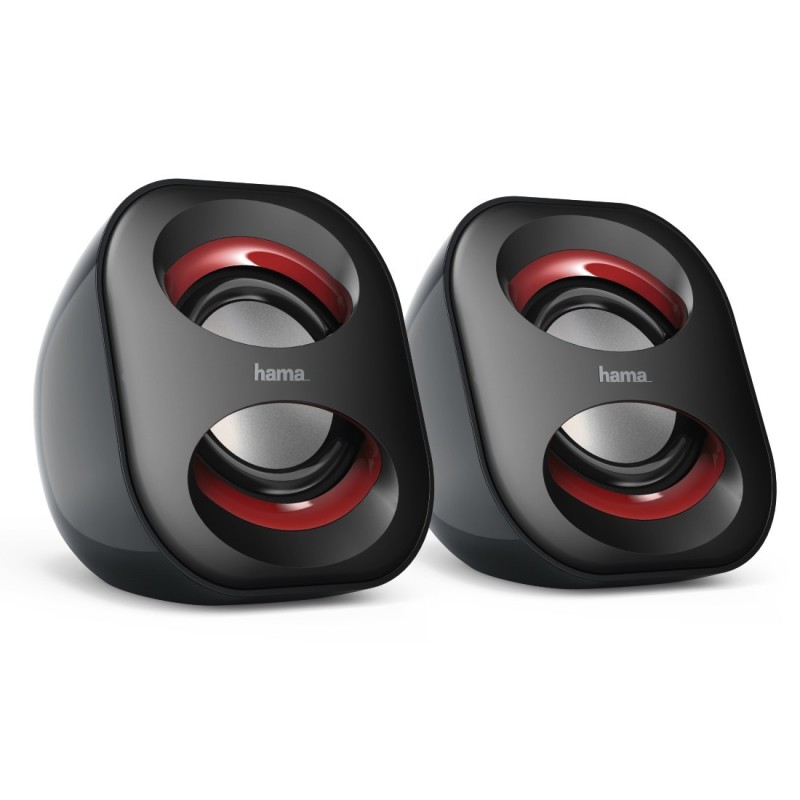Altavoces para Ordenador  con conexión USB A y jack 3 5mm  potentes y ligeros  color negro.