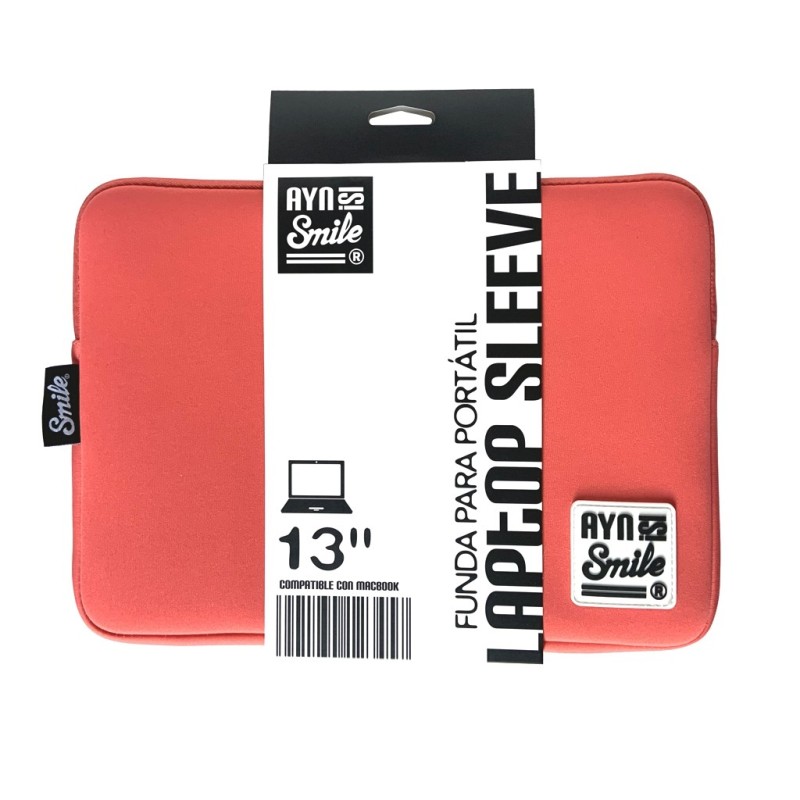 Funda Sleeve para Portátil hasta 13.3 pulgadas Living Coral de Neopreno color Rosa Coral