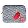 Laptop sleeve Kimono 13"-14" Seigaiha + Mouse