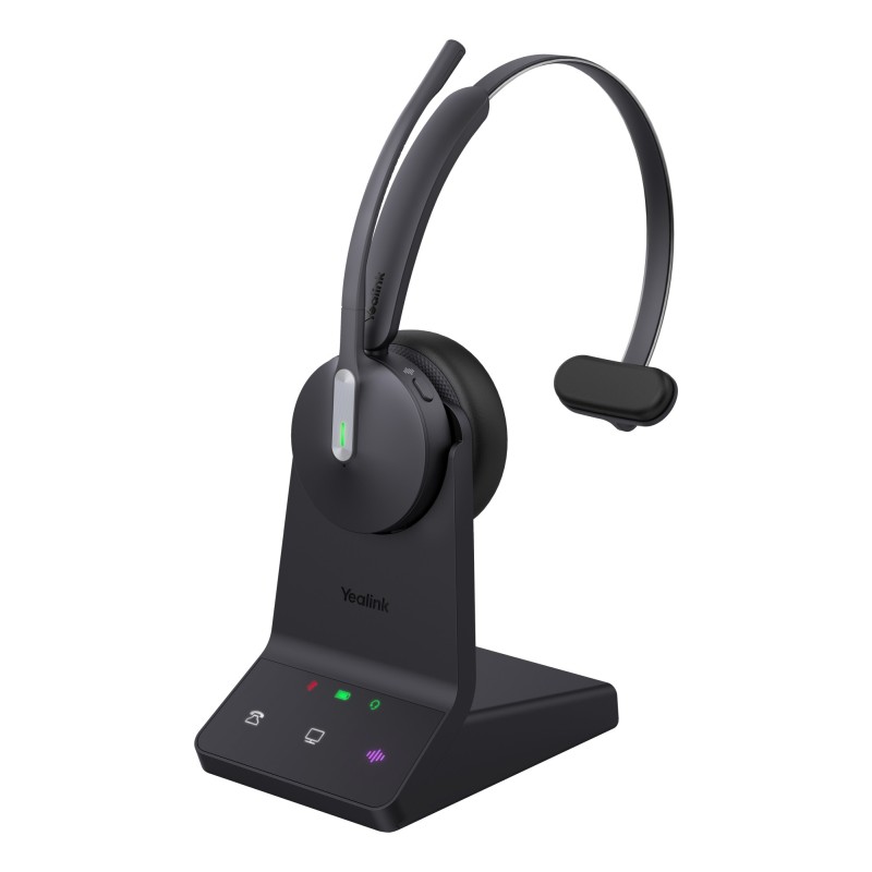 WH64 Mono UC Headset Auriculares Inalámbrico Diadema Oficina/Centro de llamadas USB Tipo C Bluetooth Negro