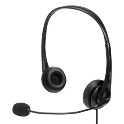 20432 auricular y casco Auriculares Alámbrico Oficina/Centro de llamadas Negro