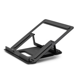 20917 soporte para ordenador portátil Mesita plegable para ordenador portátil Negro  Plata