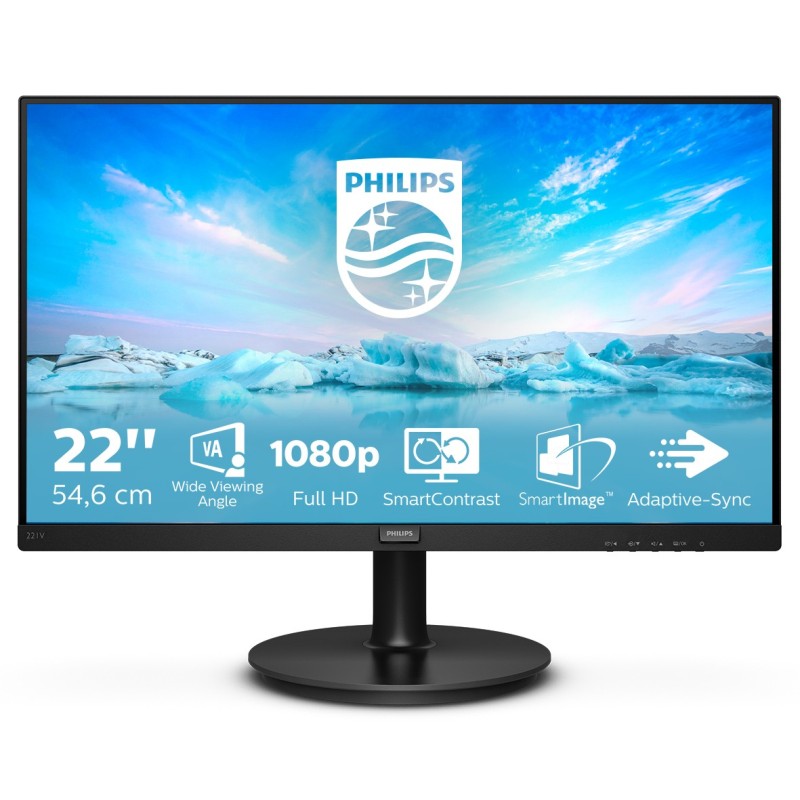 V Line 221V8A/00 pantalla para PC 54 6 cm (21.5") 1920 x 1080 Pixeles Full HD LED Negro