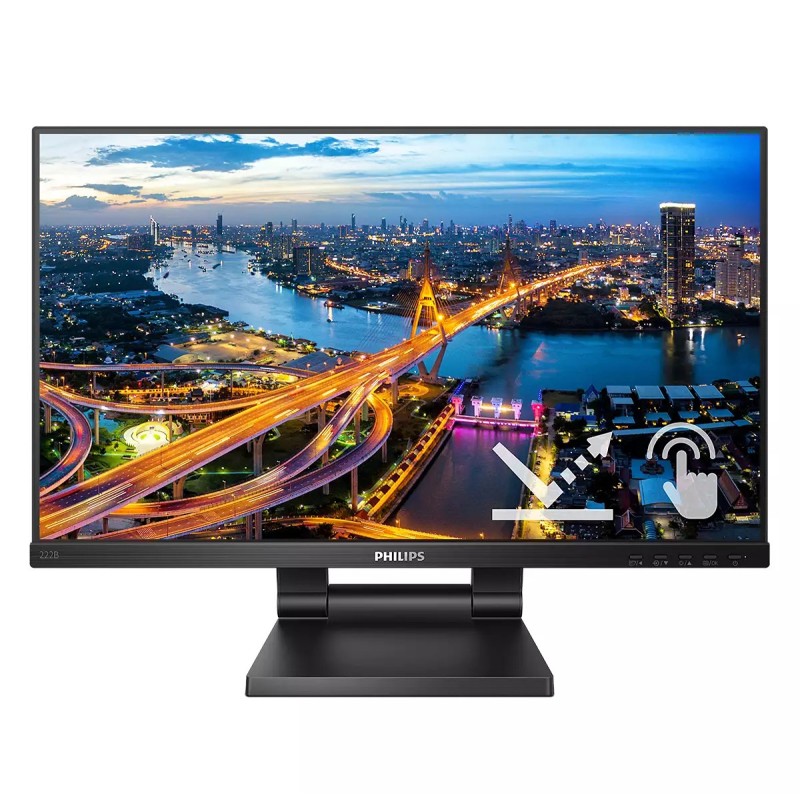 B Line 222B1TC/00 pantalla para PC 54 6 cm (21.5") 1920 x 1080 Pixeles Full HD LED Pantalla táctil Negro