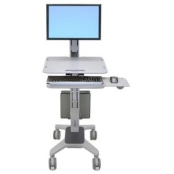 WorkFit C-Mod  Single Display Sit-Stand Workstation 68 6 cm (27") Piso Gris