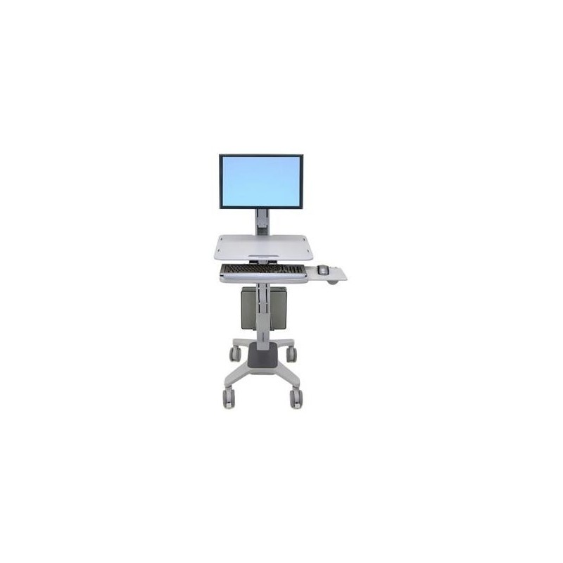 WorkFit C-Mod  Single Display Sit-Stand Workstation 68 6 cm (27") Piso Gris