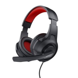 24785 auricular y casco Auriculares Alámbrico Diadema Juego Negro  Rojo